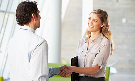 Business people shaking hands